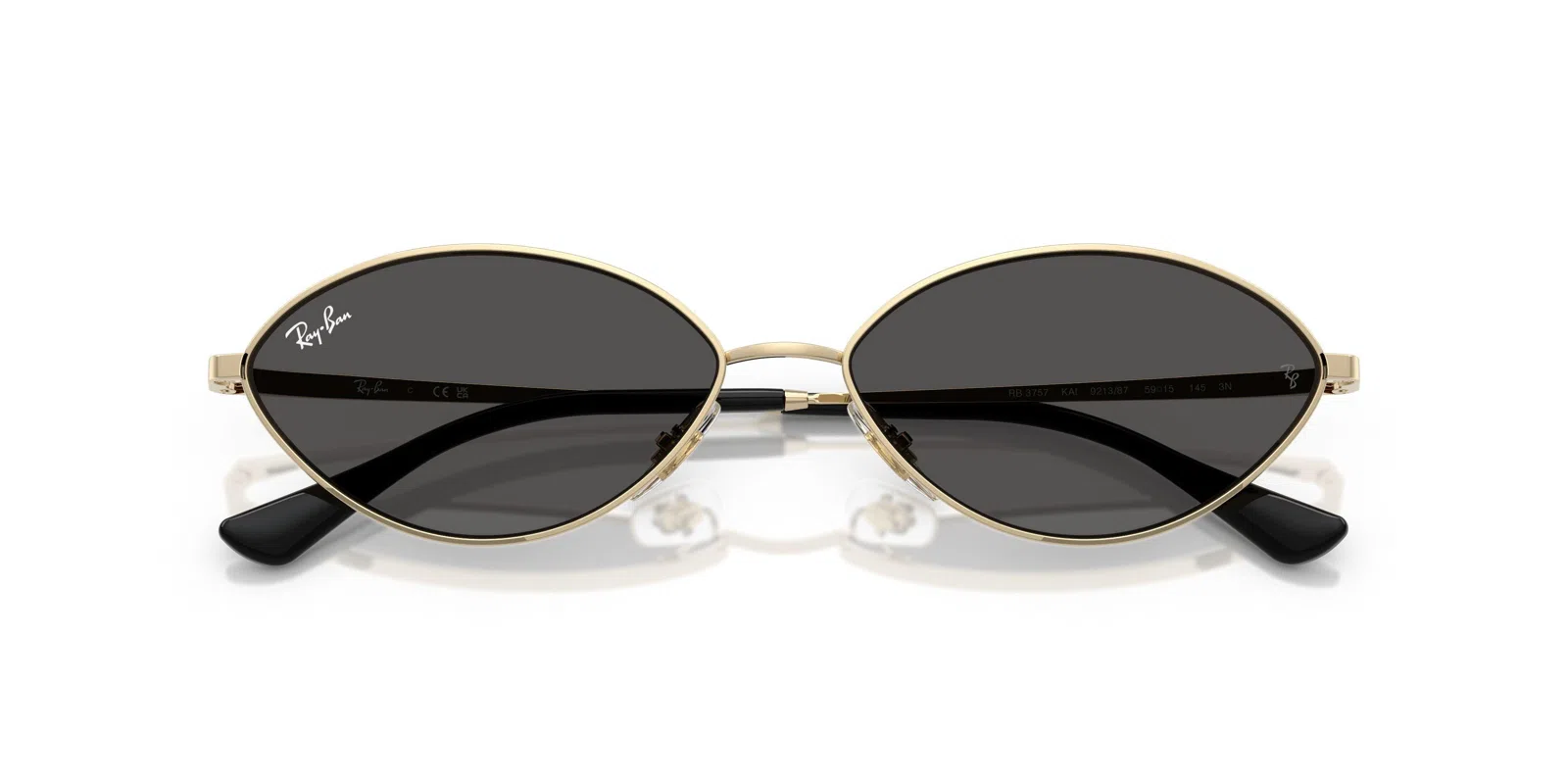 Ray-Ban Kai 3757 Sunglasses - Pale Gold - view 23